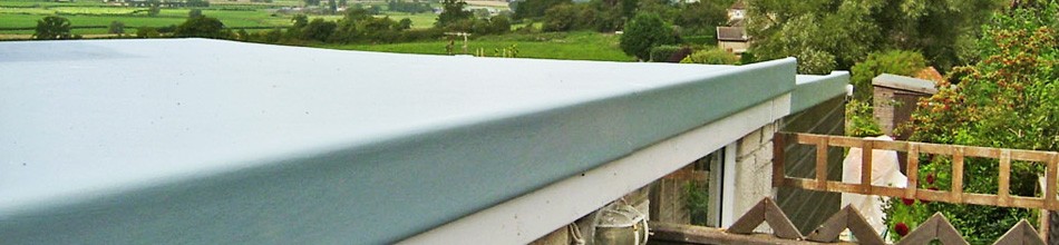 Newly installed rubber roof